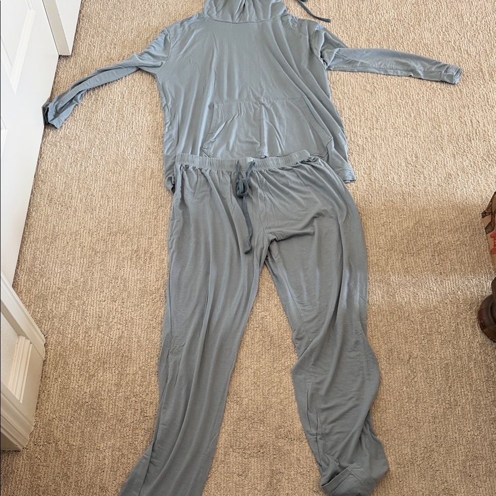 Light Slate Gray Lounge Hoodie & Jogger Set
